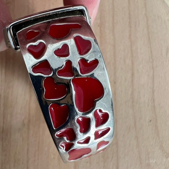 Varsales Bracelet Watch Ladies Red Hearts Quartz - Picture 3 of 8